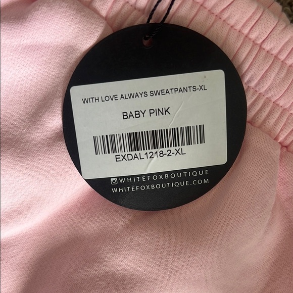 White Fox Boutique Baby Pink Lounge Pants - Picture 2 of 4